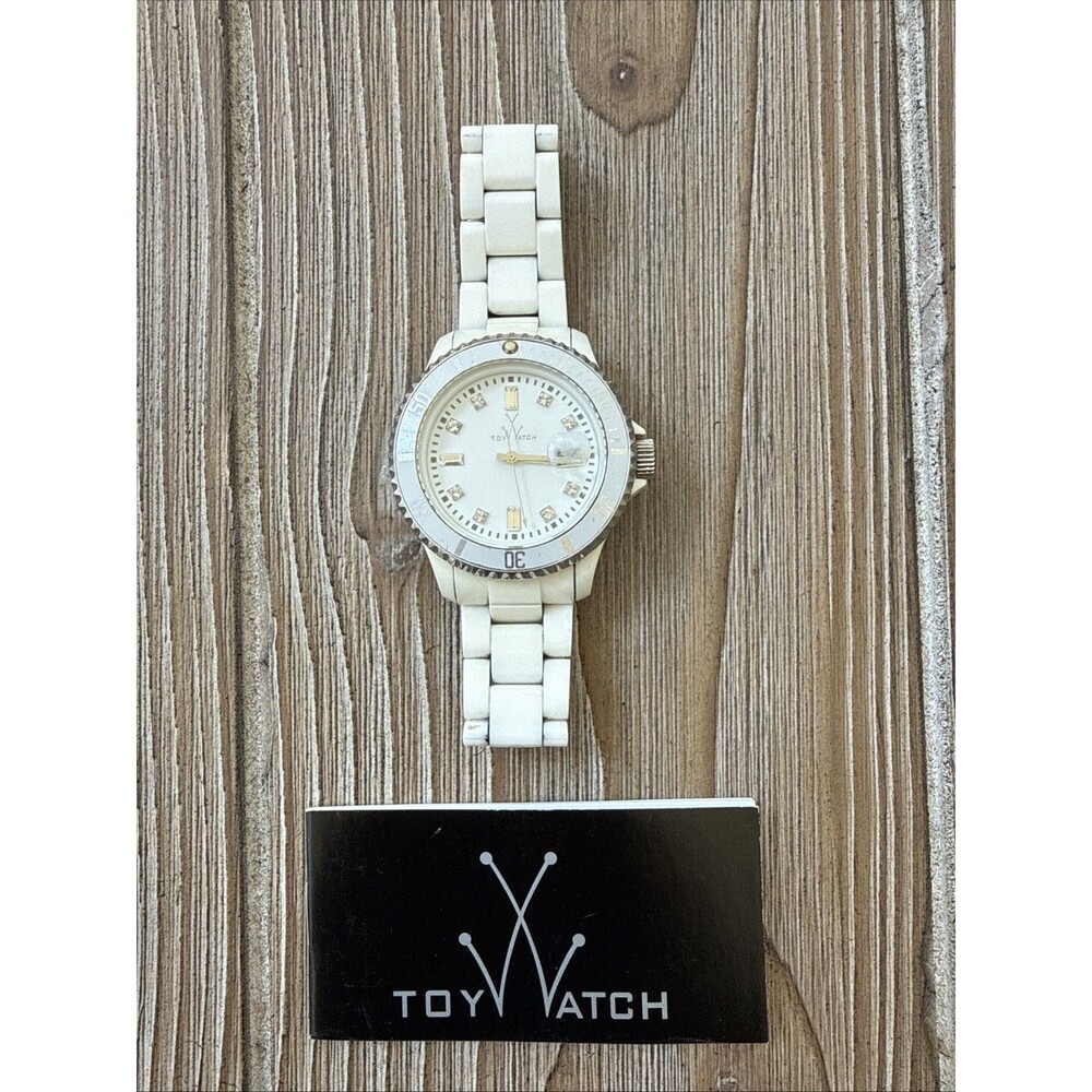 ToyWatch Women's White Ceramic Bracelet Quartz Analog Watch Non Working